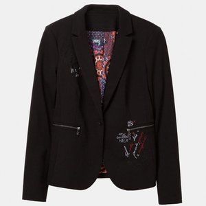 Desigual Slim Messages Blazer Sz 44/US 12 - Used